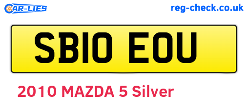 SB10EOU are the vehicle registration plates.