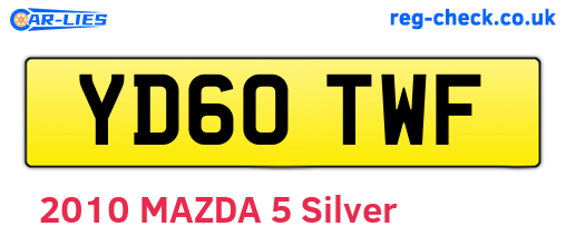 YD60TWF are the vehicle registration plates.