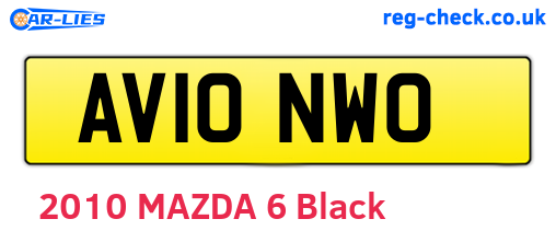 AV10NWO are the vehicle registration plates.