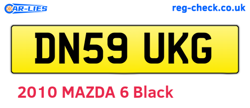 DN59UKG are the vehicle registration plates.