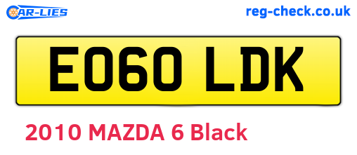 EO60LDK are the vehicle registration plates.