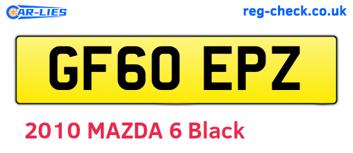 GF60EPZ are the vehicle registration plates.
