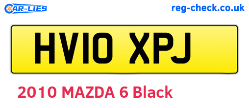 HV10XPJ are the vehicle registration plates.