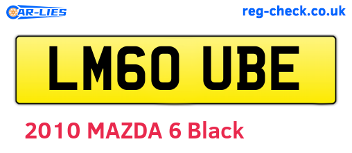 LM60UBE are the vehicle registration plates.