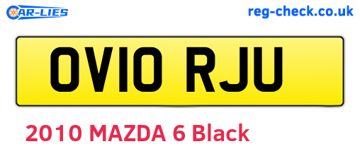 OV10RJU are the vehicle registration plates.