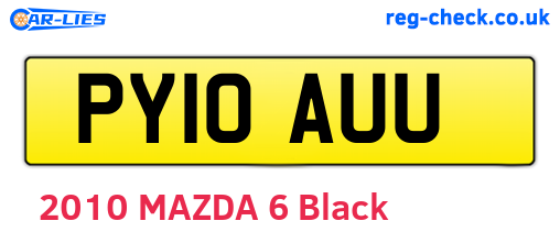 PY10AUU are the vehicle registration plates.