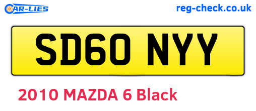 SD60NYY are the vehicle registration plates.