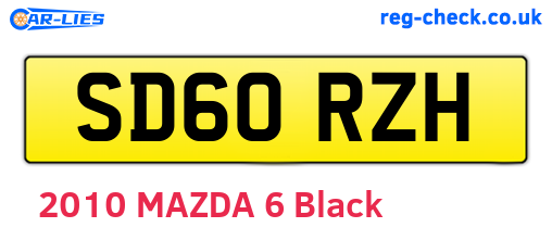 SD60RZH are the vehicle registration plates.