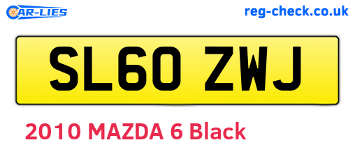 SL60ZWJ are the vehicle registration plates.