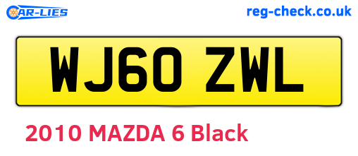 WJ60ZWL are the vehicle registration plates.