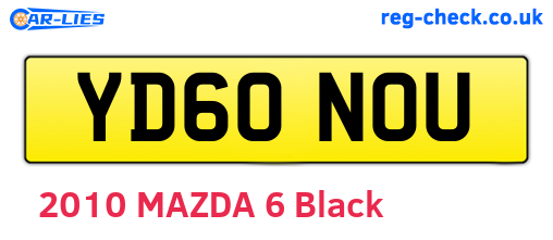 YD60NOU are the vehicle registration plates.