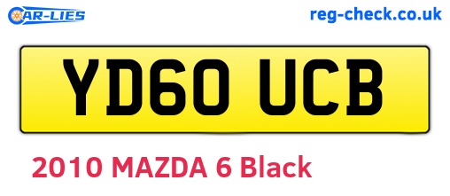 YD60UCB are the vehicle registration plates.