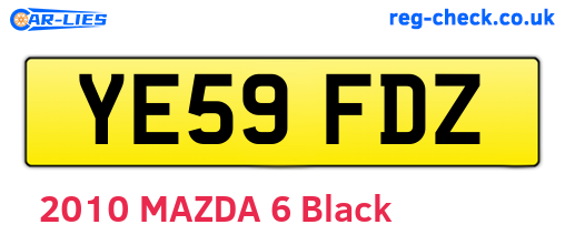 YE59FDZ are the vehicle registration plates.