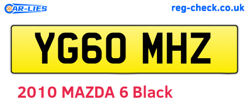 YG60MHZ are the vehicle registration plates.