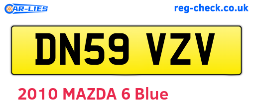DN59VZV are the vehicle registration plates.
