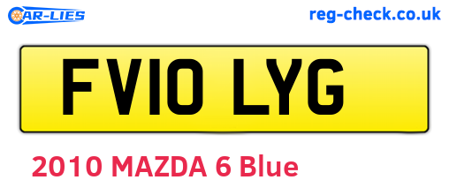 FV10LYG are the vehicle registration plates.