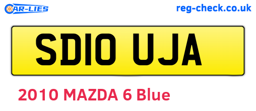 SD10UJA are the vehicle registration plates.