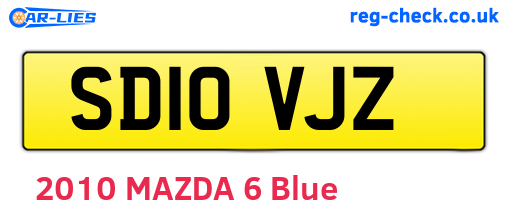 SD10VJZ are the vehicle registration plates.
