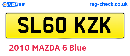 SL60KZK are the vehicle registration plates.