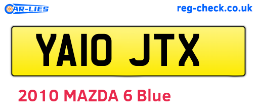 YA10JTX are the vehicle registration plates.