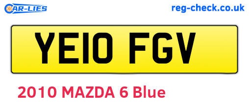 YE10FGV are the vehicle registration plates.