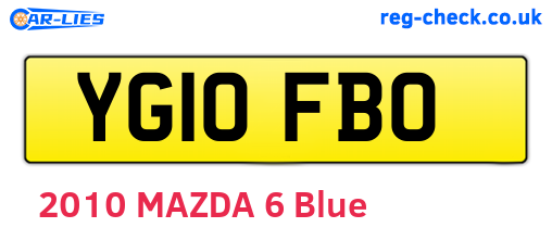 YG10FBO are the vehicle registration plates.