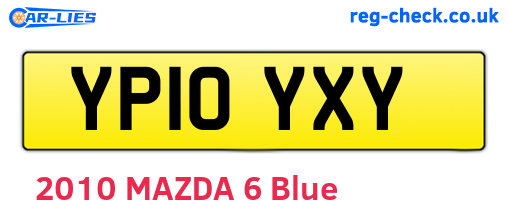 YP10YXY are the vehicle registration plates.