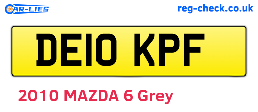 DE10KPF are the vehicle registration plates.