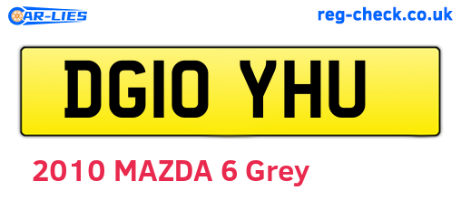 DG10YHU are the vehicle registration plates.