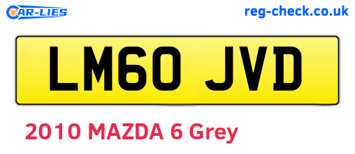 LM60JVD are the vehicle registration plates.