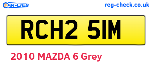 RCH251M are the vehicle registration plates.