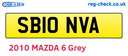 SB10NVA are the vehicle registration plates.