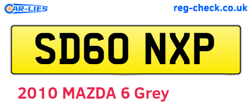 SD60NXP are the vehicle registration plates.