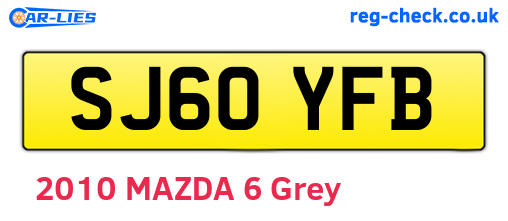 SJ60YFB are the vehicle registration plates.