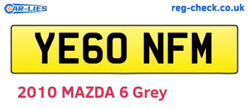 YE60NFM are the vehicle registration plates.