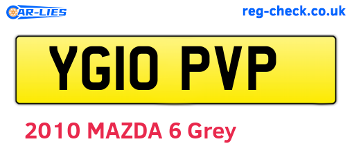 YG10PVP are the vehicle registration plates.