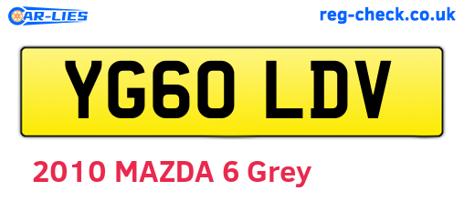 YG60LDV are the vehicle registration plates.
