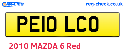 PE10LCO are the vehicle registration plates.