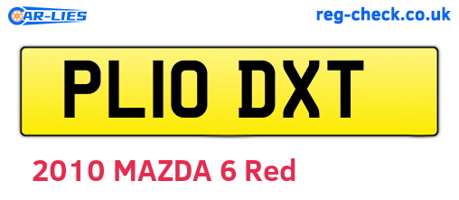 PL10DXT are the vehicle registration plates.