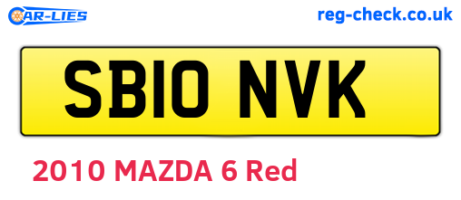 SB10NVK are the vehicle registration plates.