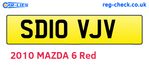 SD10VJV are the vehicle registration plates.