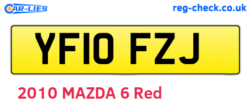 YF10FZJ are the vehicle registration plates.