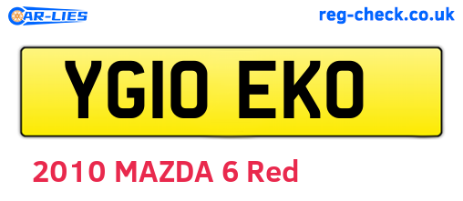 YG10EKO are the vehicle registration plates.