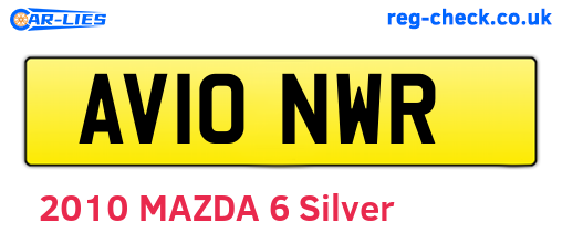 AV10NWR are the vehicle registration plates.