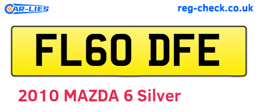FL60DFE are the vehicle registration plates.