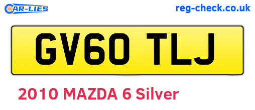 GV60TLJ are the vehicle registration plates.