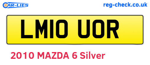 LM10UOR are the vehicle registration plates.