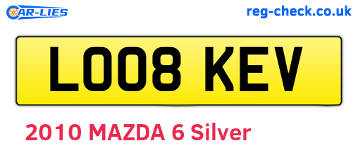 LO08KEV are the vehicle registration plates.