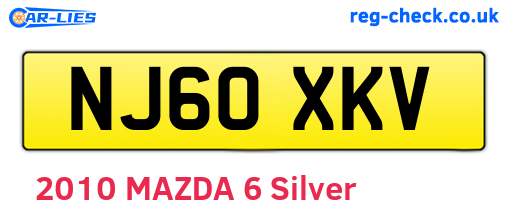 NJ60XKV are the vehicle registration plates.