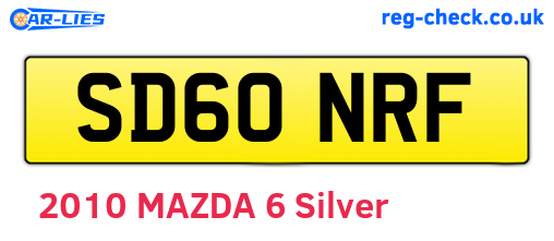 SD60NRF are the vehicle registration plates.